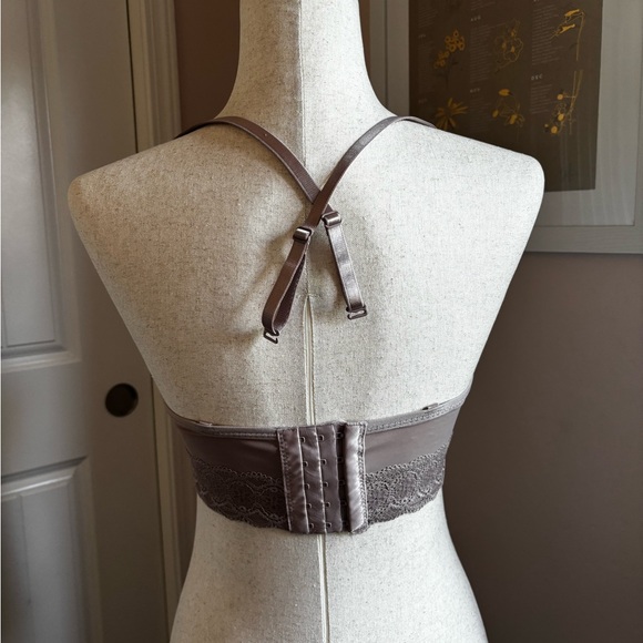 NWOT -Elegant Lace Trimmed Bralette Set of 3 - Ivory, Cream, Latte - Picture 7 of 9